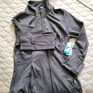 Old Navy moisture wicking Large fitted Grey zipper lightweight jacket.